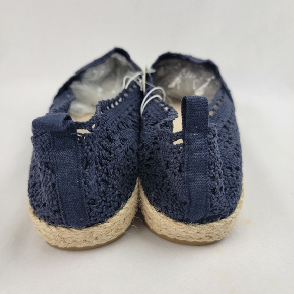 NWT Comfort by Alexis Bendel wide with arch support flex navy knit espadrilles - Picture 4 of 6